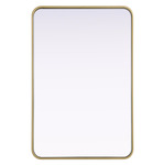 Remy Rectangular Mirror - Brass