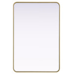 Remy Rectangular Mirror - Brass