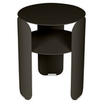 Bebop Side Table with Shelf - Tonka Brown