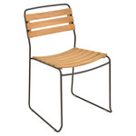Surprising Teak Chair Set of 2 - Tonka Brown / Natural Wood