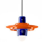 Deco Voila Pendant - Orange / Blue