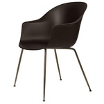 Bat Dining Chair - Semi Matte Brass / Mocha Brown