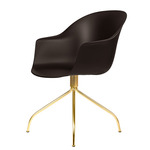 Bat Swivel Meeting Chair - Brass Semi Matte / Mocha Brown