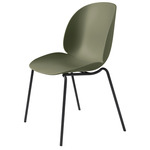 Beetle Stackable Dining Chair - Black Matte / Fern Green