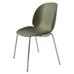 Beetle Stackable Dining Chair - Chrome / Fern Green