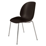 Beetle Stackable Dining Chair - Chrome / Mocha Brown