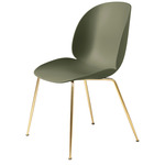 Beetle Dining Chair - Set of 4 - Brass Semi Matte / Fern Green