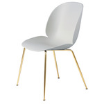 Beetle Dining Chair - Set of 4 - Brass Semi Matte / Lunar Grey