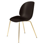 Beetle Dining Chair - Set of 4 - Brass Semi Matte / Mocha Brown