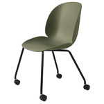 Beetle 4-Leg Meeting Chair - Black / Fern Green