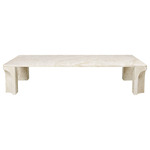 Doric Coffee Table - Neutral White Travertine