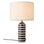 Gravity Upcycled Marble Table Lamp - Black / Grey Upcycled Marble / Canvas