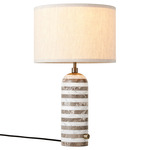 Gravity Upcycled Marble Table Lamp - Grey / White Upcycled Marble / Canvas