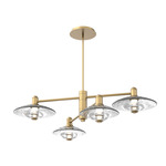 Cirrus Mobile Chandelier - Gilded Brass / Clear Granite