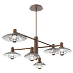 Cirrus Mobile Chandelier - Burnished Bronze / Clear Granite