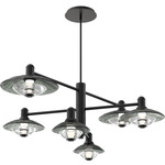 Cirrus Mobile Chandelier - Matte Black / Smoke Granite