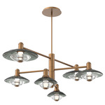 Cirrus Mobile Chandelier - Novel Brass / Smoke Granite