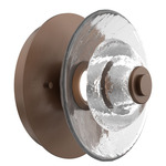 Cirrus Wall Sconce / Ceiling Flush Light - Burnished Bronze / Clear Granite