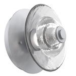 Cirrus Wall Sconce / Ceiling Flush Light - Classic Silver / Clear Granite