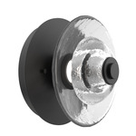 Cirrus Wall Sconce / Ceiling Flush Light - Matte Black / Clear Granite