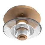 Cirrus Wall Sconce / Ceiling Flush Light - Novel Brass / Clear Granite