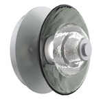 Cirrus Wall Sconce / Ceiling Flush Light - Classic Silver / Smoke Granite