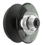 Cirrus Wall Sconce / Ceiling Flush Light - Matte Black / Smoke Granite