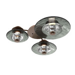 Cirrus Hub & Spoke Ceiling / Wall Sconce - Burnished Bronze / Smoke Granite