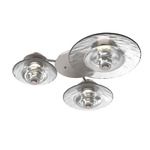 Cirrus Hub & Spoke Ceiling / Wall Sconce - Beige Silver / Clear Granite
