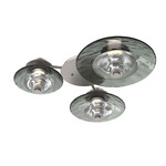 Cirrus Hub & Spoke Ceiling / Wall Sconce - Beige Silver / Smoke Granite
