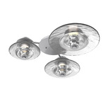 Cirrus Hub & Spoke Ceiling / Wall Sconce - Classic Silver / Clear Granite