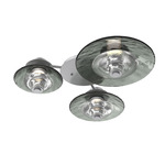 Cirrus Hub & Spoke Ceiling / Wall Sconce - Classic Silver / Smoke Granite