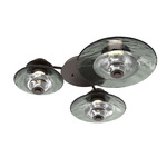 Cirrus Hub & Spoke Ceiling / Wall Sconce - Flat Bronze / Smoke Granite