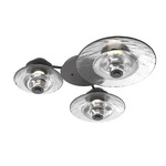 Cirrus Hub & Spoke Ceiling / Wall Sconce - Graphite / Clear Granite