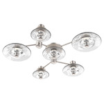 Cirrus Hub & Spoke Ceiling / Wall Sconce - Beige Silver / Clear Granite