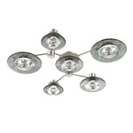 Cirrus Hub & Spoke Ceiling / Wall Sconce - Beige Silver / Smoke Granite