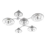 Cirrus Hub & Spoke Ceiling / Wall Sconce - Classic Silver / Clear Granite