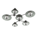 Cirrus Hub & Spoke Ceiling / Wall Sconce - Graphite / Smoke Granite