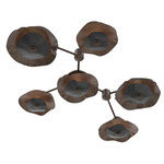 Cumulus Hub & Spoke Linear Ceiling / Wall Sconce - Flat Bronze