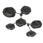 Cumulus Hub & Spoke Linear Ceiling / Wall Sconce - Matte Black