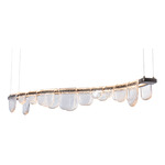 Riverbed Linear Pendant - Oil Rubbed Bronze / Clear