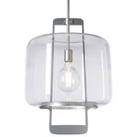 Dane Pendant - Sterling / Clear