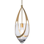 Vaso Pendant - Modern Brass / Clear