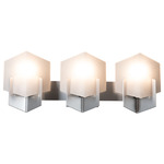 Prisma Bathroom Vanity Light - Sterling / Frosted