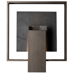Shadow Box Outdoor Dark Sky Slate Wall Sconce - Coastal Oil Rubbed Bronze / Clear