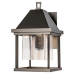 Dorset Outdoor Dark Sky Pocket Wall Sconce - Coastal Oil Rubbed Bronze / Seeded Clear
