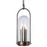 Davis Outdoor Pendant - Coastal Bronze / Seeded Clear