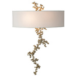 Coral Wall Sconce - Modern Brass / Natural Anna