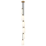 Crown Point 6LT Multi Light Pendant - Brushed Brass / White