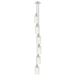 Crown Point 6LT Multi Light Pendant - Polished Nickel / Deco Swirl
